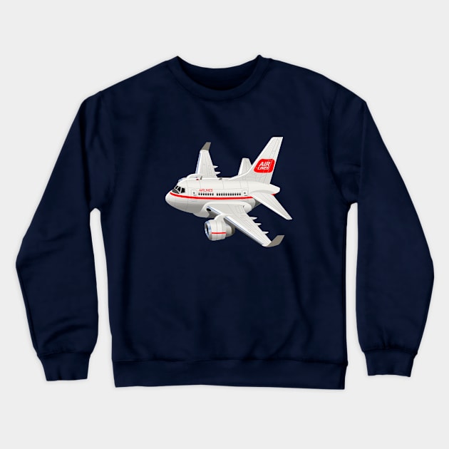 Cartoon airplane Crewneck Sweatshirt by Mechanik